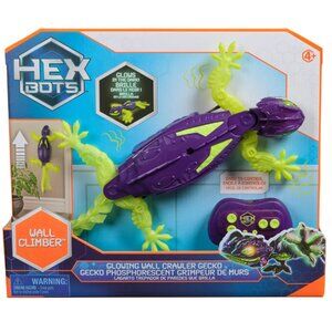Remote Conrolled WALL CLIMBING Glow-N-Dark GECKO- Genuine HexBots- REALLY CLIMBS